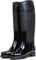 AONEGOLD Stivali di Gomma Donna Pioggia Impermeabile Alti Wellington Boot Rain Boot Giardino Stivali(Nero,40 EU)