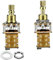FLEOR 2PCS B500K Push Push Bounce Switch Potentiometer Linear Taper Pot Short Split Copper Shaft for Electric Guitar Bass Volume/Tone Controls