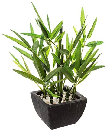 Atmosphera - Bambou Artificiel - Pot en céramique - H26 cm