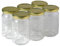 6 Pots Verre 1kg (750 ML) avec Couvercle to 82 Miel Confiture