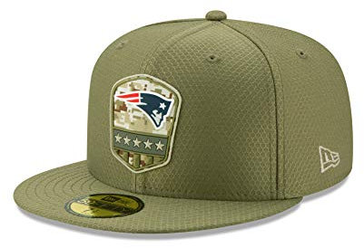 New Era ONF19 STS 59Fifty Cap New England Patriots Khaki, Size:7 1/2