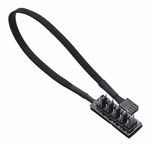 Gelid Solutions Concentrador USB PWM 1-4 Conecte 1 cabecera del ventilador PWM para placa base a hasta 4 ventiladores compatibles con todos los ventiladores PWM de 3 y 4 pines