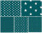 babrause® Stoffpaket Baumwollstoff 5x(50x150cm) Öko Tex zertifiziert - Patchworkstoffe (petrol)