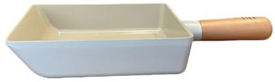 FIKA Kitchen Nonstick 6-Inch Rectangle Tamagoyaki Egg Roll Pan with Wooden Handle, Japanese Omelette Frying Skillet, Induction Compatible Cookware, Healthy Cooking Tamago Pan, Made in Korea (15cm)