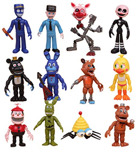 Set mit 12 Stück Five Nights at Freddy's Actionfiguren, Spielzeug, Puppen, Geschenke, Kuchenaufsätze, 10,2 cm