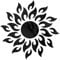 CREATCABIN 3D Tournesol Miroir Stickers Muraux Acrylique Miroir Stickers Muraux Auto-Adhésif DIY Décoration Murale pour Salon Chambre TV Fond Décoration de la Maison, Noir