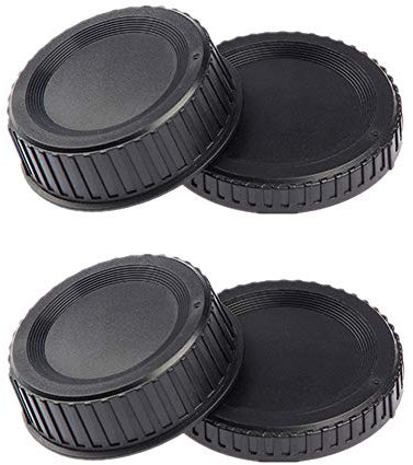 Kameragehäuse und Objektivdeckel kompatibel für Nikon D90 D7000 D850 D810 D780 D750 D5600 D5500 D5300 D3500 D3400 D3300 Kit AF/AF-S/AF-P Objektiv, 2 Stück