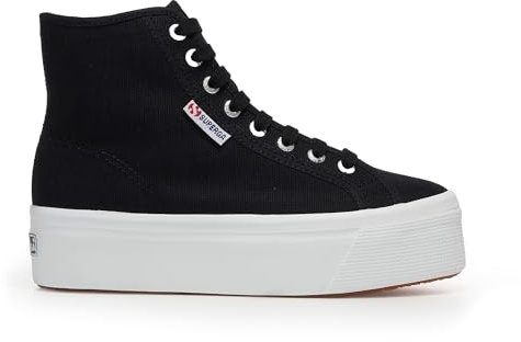 Superga 2708 Hi Top damduk, Svart, 40 EU