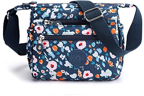 Simcat Schulter-Handtasche für Damen – Crossbody-Kuriertasche aus Nylon mit mehreren Taschen, großes Fassungsvermögen, Anzug für Frau und Mutter, Morning Glory, Einheitsgröße