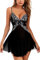 ADSEXY Lingerie Donna Sexy Completo Intimo Lace Set Babydoll e G-String Sleepwear Lingerie Camicia da Notte in Pizzo Pigiama