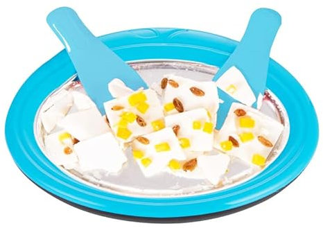LEELLY Ice Cream Roll Maker,Instant Ice Cream Maker, Ice Cream Pan,Instant Ice Cream Maker,Sorbetmachine,Gelato maker,For Making Soft Serve Slushies Frozen Yogurt Sorbet and Gelato,Blue