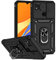 Jiyu Funda para Xiaomi Redmi 9C/Redmi 9C NFC/Redmi 10A Carcasă Armor Militar Cubierta de Cámara Deslizante Proteger Fundas con 360 Full Protección Anillo Soporte Silicona Estuche Cover Case,Negro