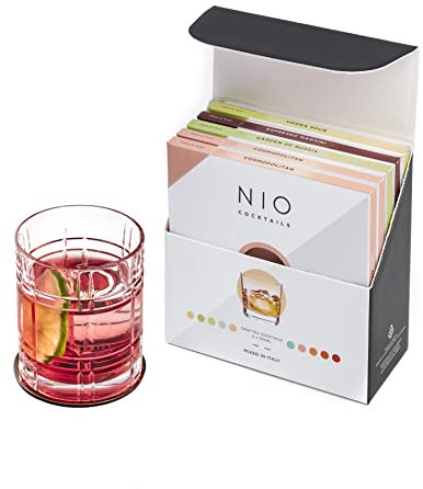 NIO Cocktails - Vodka Lovers Box, 5 x 10 cl Pre-Mixed, Ready-to-Serve Ketel One Vodka Drinks (2 Cosmopolitans, 1 Espresso Martini, 1 Garden of Russia and 1 Vodka Sour), Gift Pack, 50 cl
