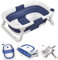 Faltbare Baby Badewanne Kinderbadewanne Faltbadewanne Einsatz Baby-Duschwanne Klappbare mit Sitzkissen Platzsparend Bathtub für Neugeborene, Kleinkinder (Blau)