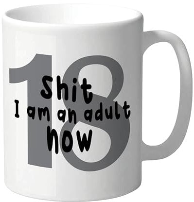 Wanky Candles 18 Sh*t i am an Adult Now - Novelty Mug Great 18th Birthday Gift idea 18th Birthday Mug CMUG115