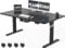 KAIMENG Electric Standing Desk 160 x 80 cm, USB Charging Height-Adjustable Desk witn Headphone Hooks & Sit Stand Reminder, Sit Stand Table & Workstations with Cable Tray,Home Office Desk, Black