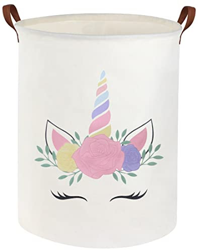 DDBASKET Unicorn Laundry Basket Kids Hamper for Boys and Girls - Unicorn Baby Nursery Room Decor Toy Storage Bin Organizer