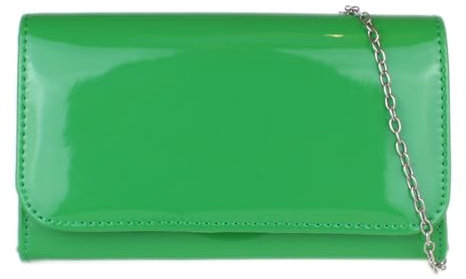 Girly Handbags Damen Lack Clutch glänzend Abendtasche Party Hochzeit Grün