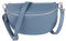 MIRROSI® Bauchtasche Damen, Made in Italy, Echtleder Umhängetasche Echtes Leder, Brusttasche, Crossbody Bag aus Echtem Leder, in 3 Größen erhältlich (Jeansblau Silberner Reißverschluss) (Gr.M)