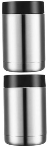 Alipis 2 Piezas lata de refresco taza fría tapa de vaso de gran capacidad taza aislada lata aislada accesorio de acero inoxidable aspiradora tapa de la taza cerveza latas taza más