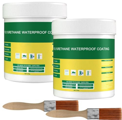 Wasserdicht Beschichtungsmittel, 2024 Neu High End Transparente Wasserdichte Versiegelung, Unsichtbares Wasserdichtes Mittel für Badezimmer Toilette Fliesen Wände Dach (300G - 2 Stück)