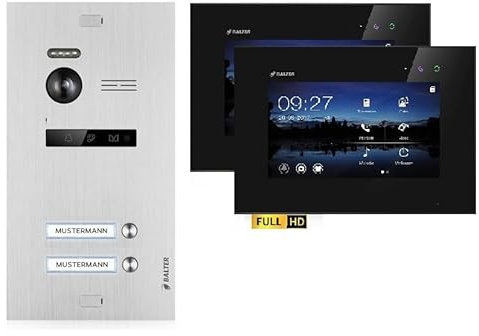 BALTER EVO HD Video Türsprechanlage Silver für 1 Familienhaus Kit, 1x Monitor 7