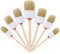 Namzi Naturborsten, Kreidefarbe, Wachspinsel, Holzgriff, runde Pinsel für Farbe, Öl, Aquarellfarben, Wachspinsel, Möbel, Bastelarbeiten, 7 Stück