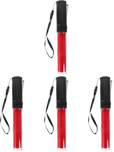 4 Stück Konzert-Leuchtstäbe warnleuchte led glowstick lichteffekte led warnlicht leichter Leuchtstab Konzert-Jubelstöcke Nacht Stock Konzert-Jubelstab leuchtender Stab Abs SOLUSTRE