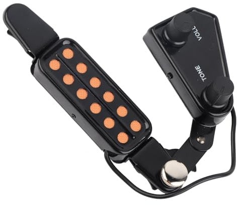 12 Sound Hole Magnetic Pickup Transducer with Volume Tone Tuner Kit Acoustic Guitar Amplifier Cable Connector