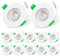ALUSSO LIGHTING 12er Set LED Einbaustrahler 230V Dimmbar Flach, 6W 68mm mit Abnehmbar Modul, 3CCT Warmweiß Naturweiß Kaltweiß IP44 Einbauleuchten Deckenspots für Badezimmer, Küche