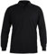 True Face Men's Polo Shirt Long Sleeve Classic Plain Pique Casual Collared Top Regular Fit, Comfortable Cotton Blend, Ideal for Work, Smart-Casual, Everyday Wear Black L