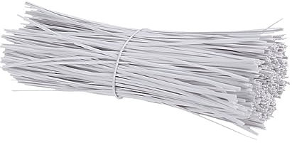 OSALADI 1000pièces Attaches Fil Métallique Gainé Plastique Liens Flexibles Réutilisables Pour Gestion Et Organisation De Câbles à Domicile Et Bureau Blanc