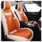 JINLINGNB Leder Auto Sitzbezüge Sets für Jeep Renegade 2015-2024, Autositzbezüge Kompletter Satz Vorne Hinten Autositzbezug Sitzschoner wasserdichte Zubehör,F/Orange