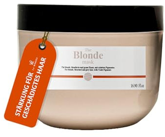 La WERIES Blonde Mask 500 ml – Anti-Gelbstich & Farbglanz für blondes Haar – Feuchtigkeitsspendende Haarmaske für kühles Blond – Farbkorrektur & Pflege für blondiertes & gesträhntes Haar