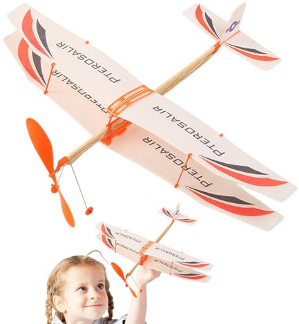 Airplane Model for - Airplane Kit with Elastic Band, Kit with Elastic Band, Realistic Model, Interesting Educational Tool For, Cute Model for Fine Motor Skills