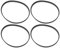 Be In Your Mind 4 x elastischer flacher Antriebsriemen 392 x 13,2 mm, kompatibel mit Riccar Staubsauger, passend für Modelle 8000, 4000, 2000 und R-Serie, A20-R2