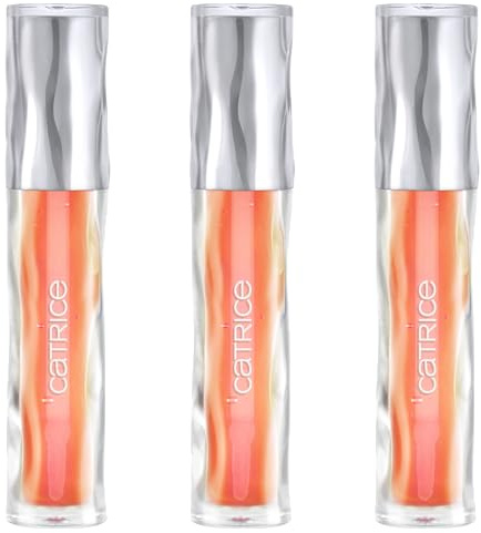 Catrice UNDERWATER SECRETS Hydra Sheen Lipgloss, Nr. C01, Orange, feuchtigkeitsspendend, mit Ölen, natürlich, vegan, ohne Parabene, ohne Mikroplastikpartikel, Nanopartikel frei, 3er Pack (3x2.7ml)