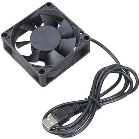 Bokcztml Ventilador de refrigeración alimentado por USB de 7 cm, 5 V, 2300 rpm, ventilador de computadora para electrónica y casas de mascotas con rodamiento de aceite para electrónica