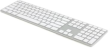 Matias Kabellose USB-C Aluminum Tastatur Mac deutsch QWERTZ silber