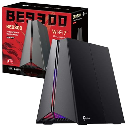 TP-Link Archer GE550 BE9300 Tri-Band WiFi 7 Gaming Router, 5G Multi-Gigabit Game Ports up to 9220 Mbps Speed, Easy-Mesh (Renewed)
