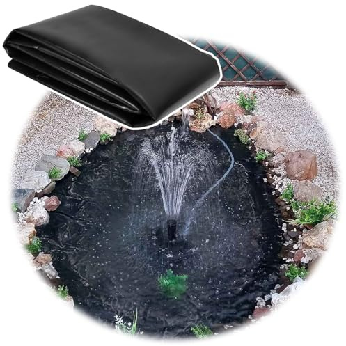 Genérico Lámina de Caucho Negra de 0,12 mm de Espesor, Resistente a los Rayos UV, para estanques, Piscinas y Fuentes. Fácil de Cortar y Disponible en Varios tamaños (3x5 m).