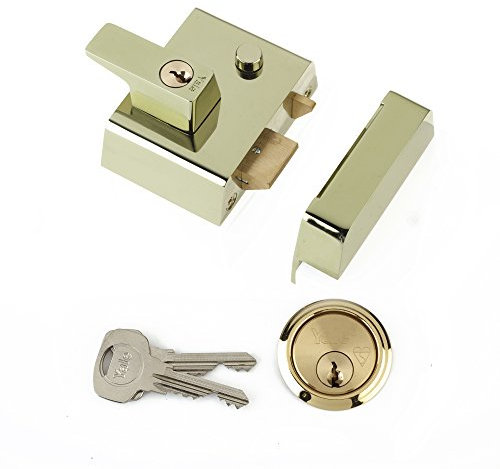 Yale B-2-DMG-PB-40 - Double Locking Nightlatch - 40mm - Dark Metallic Finish - High Security can be locked from inside with key