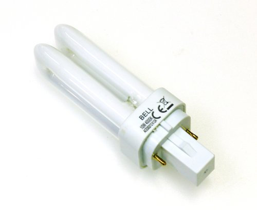 2x 10 watt CFL 2 pin Energy Saving Lamp 10W Cool White 840 G24d-1 Double turn