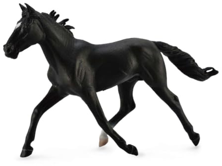 CollectA Standardbred Pacer Stallion - Black (Collectible Figure, 18.5cm x 11.3cm, PVC phthalate-free)