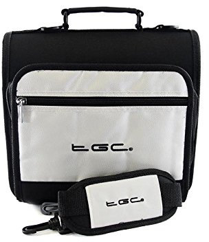 New Shoulder Carry Case Bag for the SDVD1049 10 Portable DVD Player by TGC ® (Electric Silver & Black)