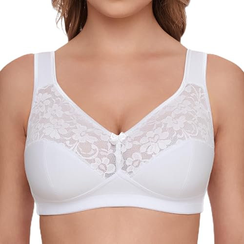 Susa Damen o. Bügel 27931 Bügelloser BH, Mehrfarbig (Weiß/Schwarz 215), 100 E (2er Pack)