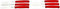 Kaimano KDN041506R Dinamik Coltelli Tavola, Acciaio Inossidabile, Rosso, 6 unità