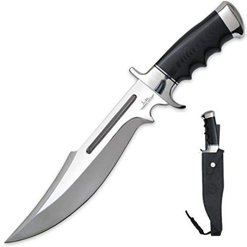 Gil Hibben Expendables 2 Legionärsmesser, Camping Messer, Survival Messer feststehende Klinge, Edelstahl Knife mit Scheide,Outdoor Messer, Bushcraft Messer & Jagdmesser