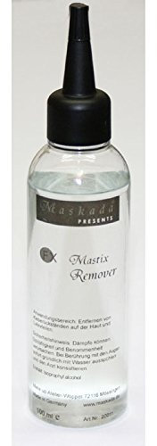 Maskada Mastix Hautkleber Entferner Remover 100ml löst Mastix Hautkleber Klebereste zuverlässig schonend von der Haut - ideal für Theater, Film, Halloween & Make-up Artists