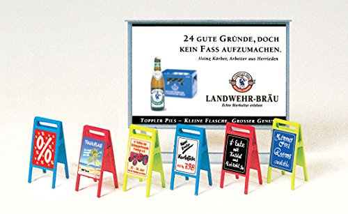 Preiser 17208 Plakattafel, Werbeschilder, Spur H0 1:87
